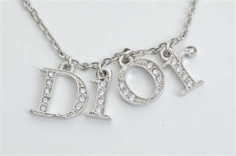 dior letter necklace|christian dior letters necklace.